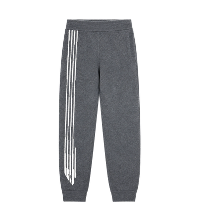 Special Knitted Pants Cuffed Grey/ White