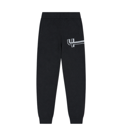 Knitted Pants Cuffed Black/ Dark Grey