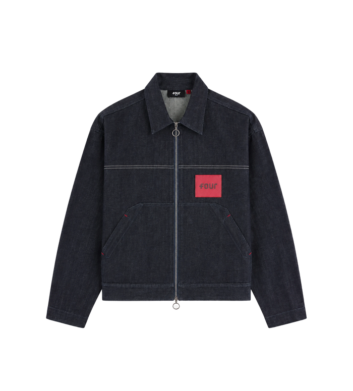 Logo Raw Denim Jacket