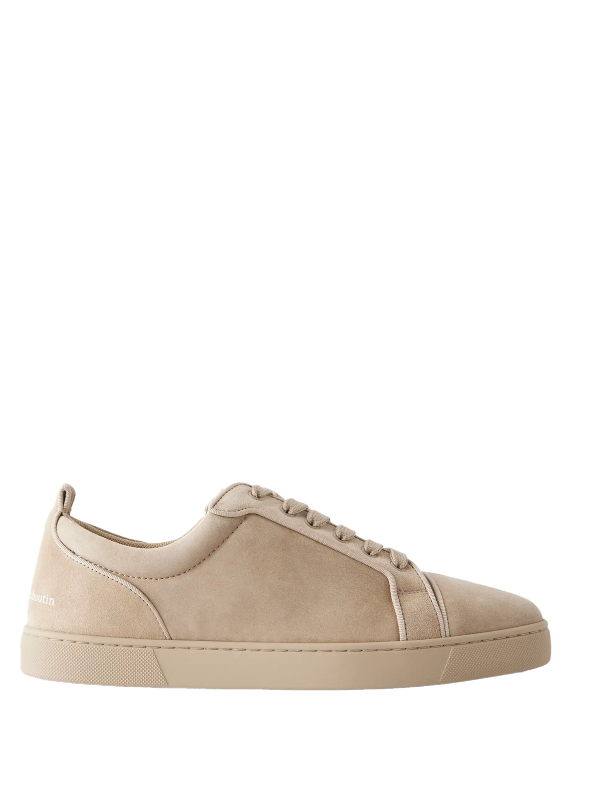 Louis Junior Grosgrain Trimmed Suède Sneakers Beige
