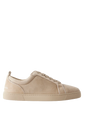 Louis Junior Grosgrain Trimmed Suède Sneakers Beige