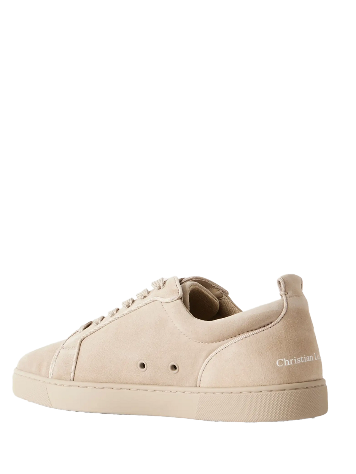 Louis Junior Grosgrain Trimmed Suède Sneakers Beige