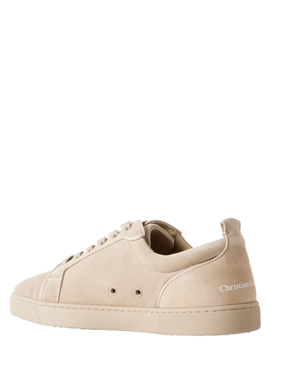 Louis Junior Grosgrain Trimmed Suède Sneakers Beige