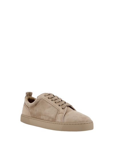 Louis Junior Grosgrain Trimmed Suède Sneakers Beige