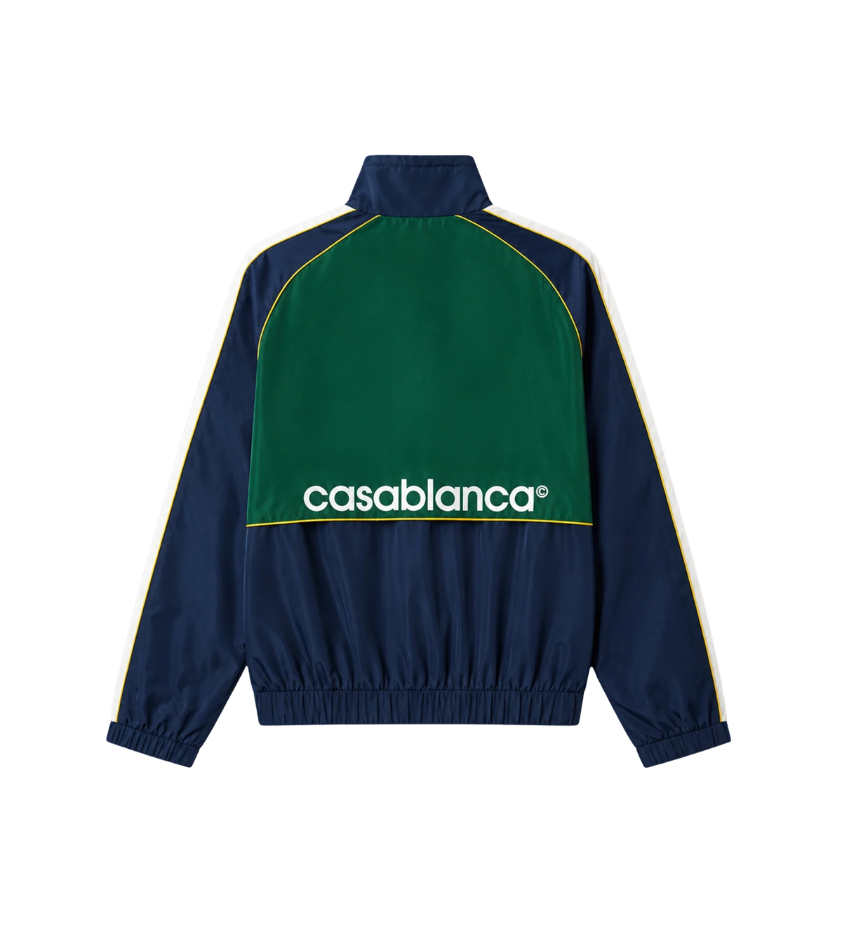 Windbreaker met Geruite Appliqué Groen/Donkerblauw
