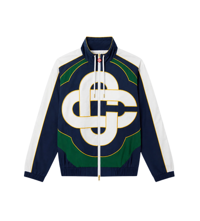 Windbreaker met Geruite Appliqué Groen/Donkerblauw