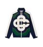 Windbreaker met Geruite Appliqué Groen/Donkerblauw