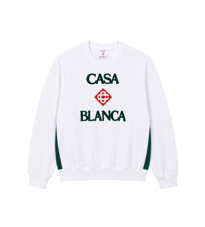 Boucle Logo Geborduurd Sweatshirt Wit