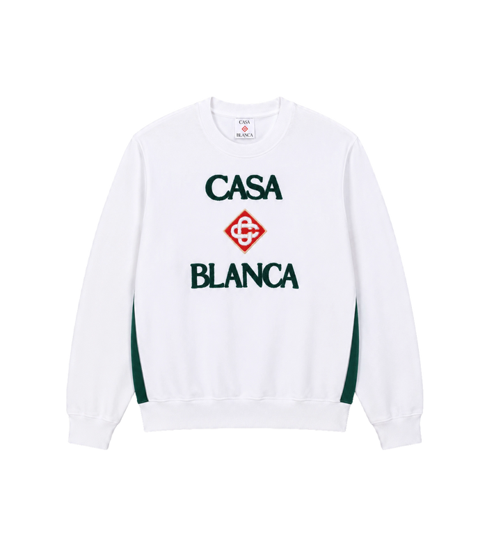 Boucle Logo Geborduurd Sweatshirt Wit