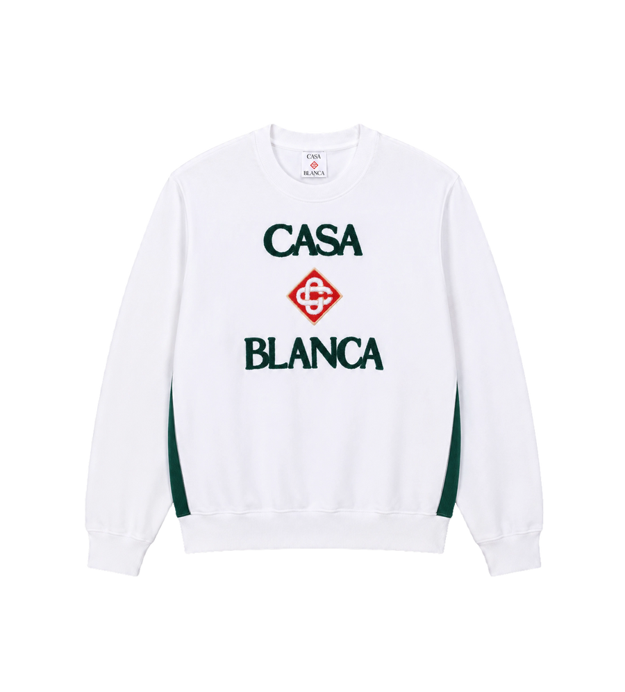 Boucle Logo Geborduurd Sweatshirt Wit