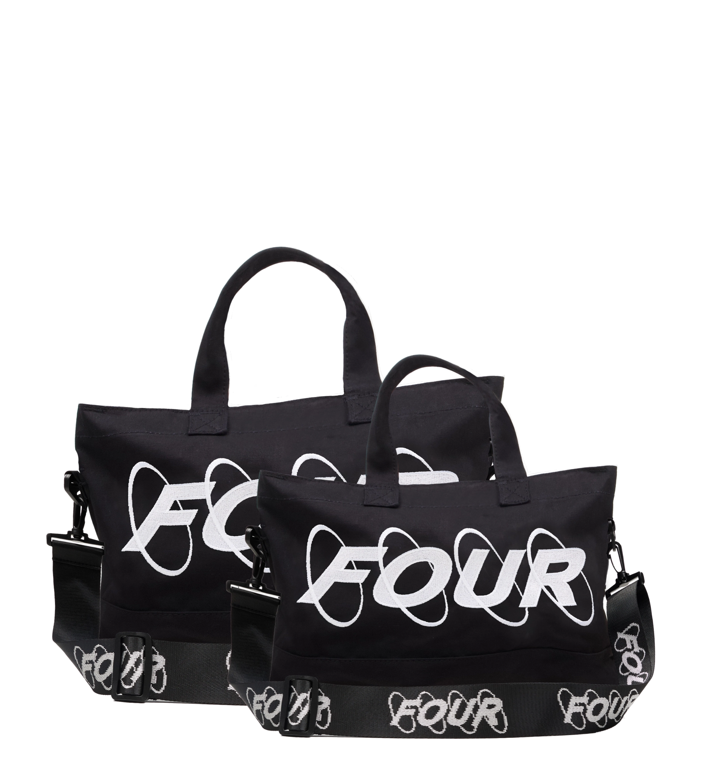 Cirkels borduurshopper wit