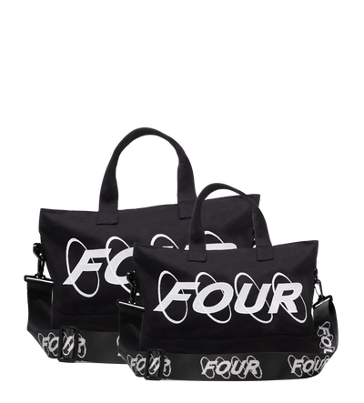 Circles Embroidery Shopper Wit