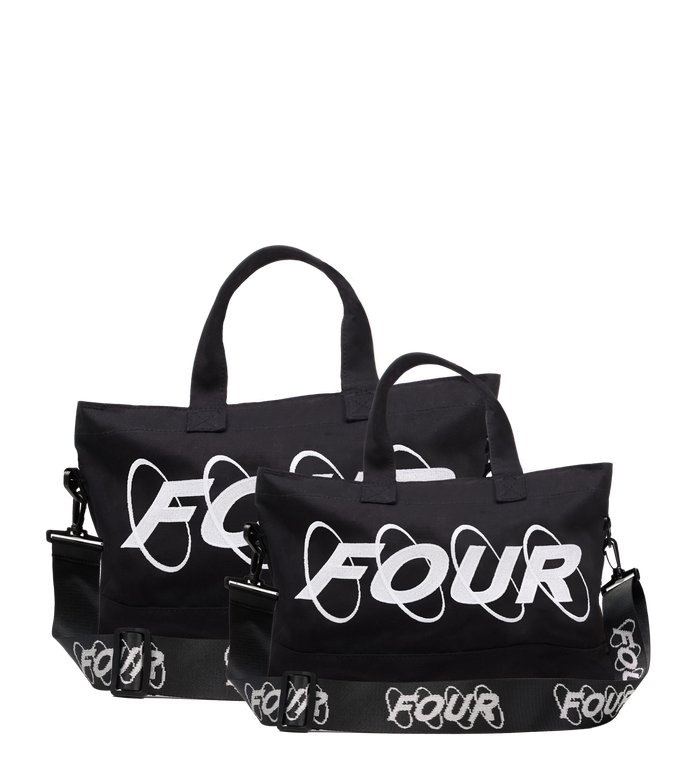Circles Embroidery Shopper Wit