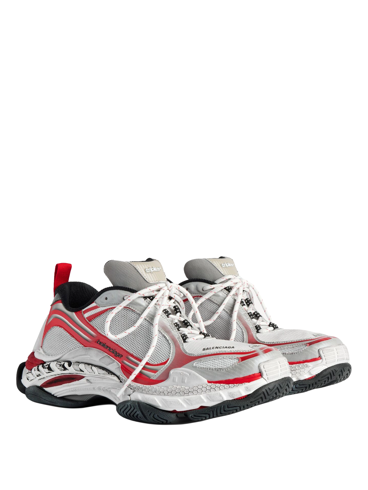 Triple S.2 Sneakers Grijs/Rood/Wit
