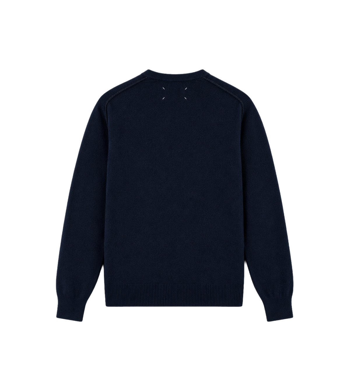 Virgin Wool Crewneck Sweater Navy/dark grey