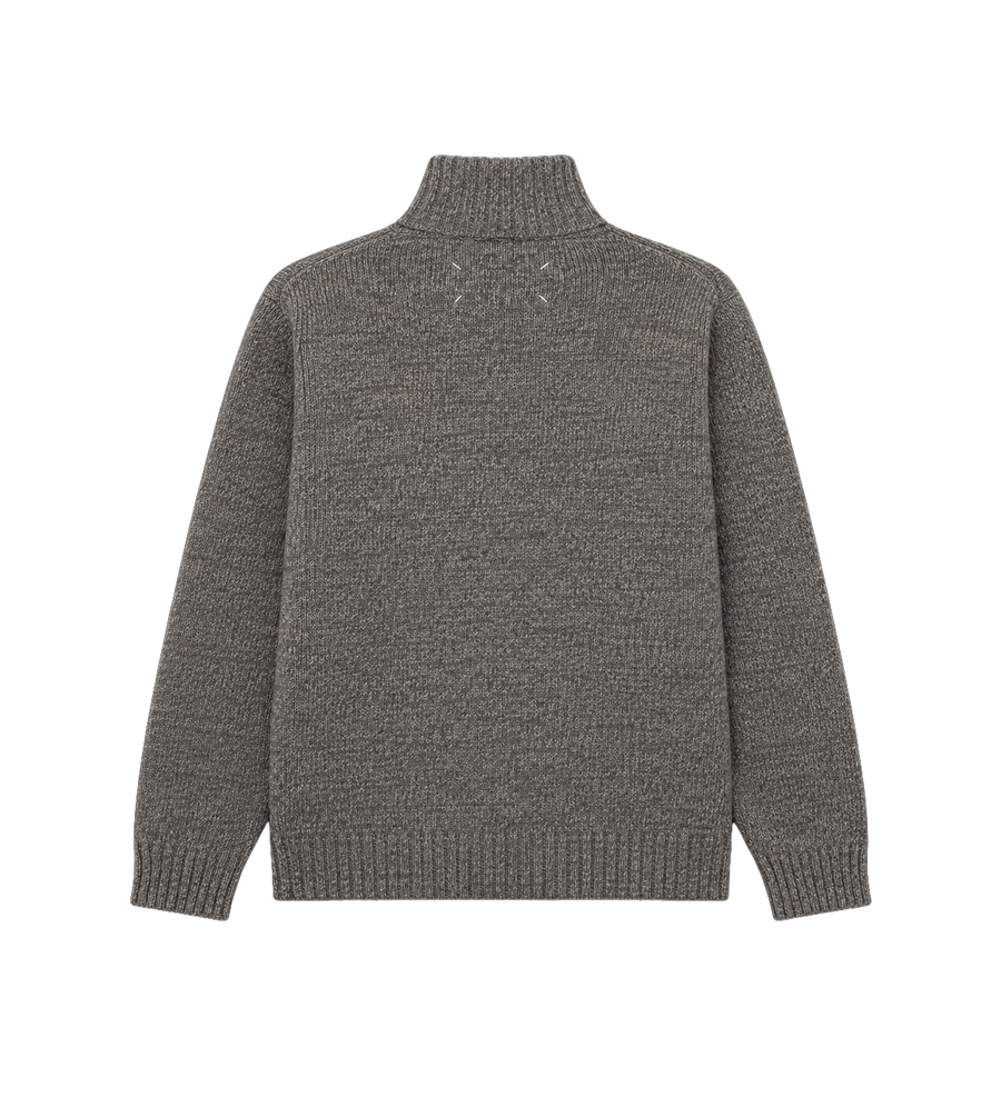 Maison Margiela Ronde hals gebreide trui grijs gemêleerd