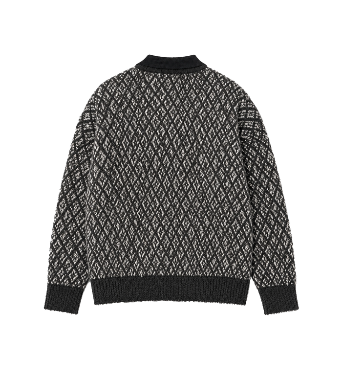 Layered Knit Sweater Black
