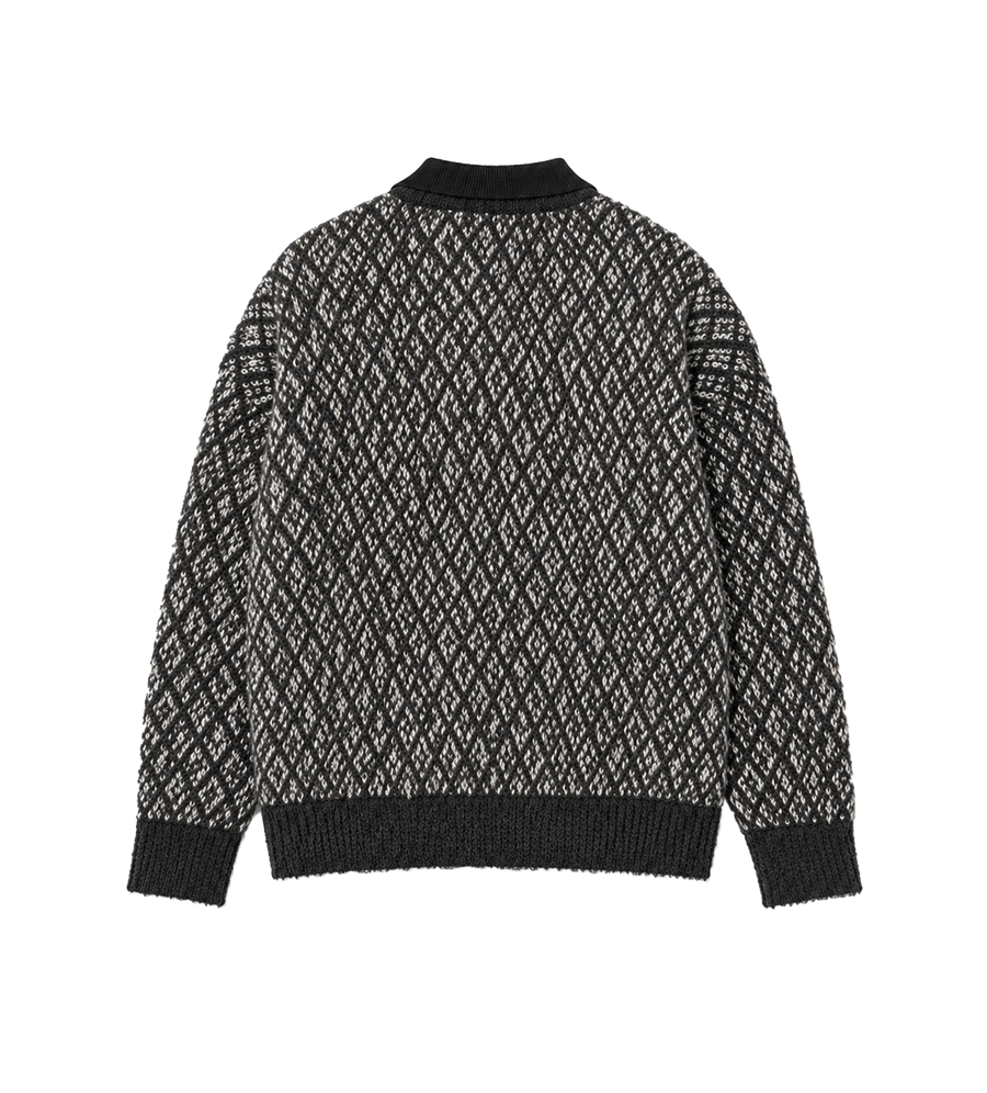 Layered Knit Sweater Black