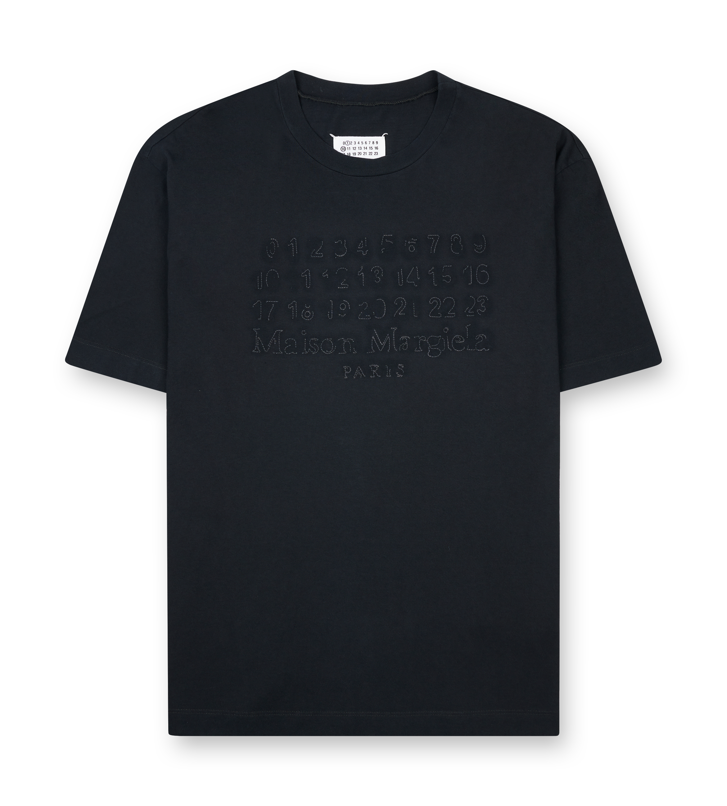 Maison Margiela T-Shirt with Embroidered Logo in Black