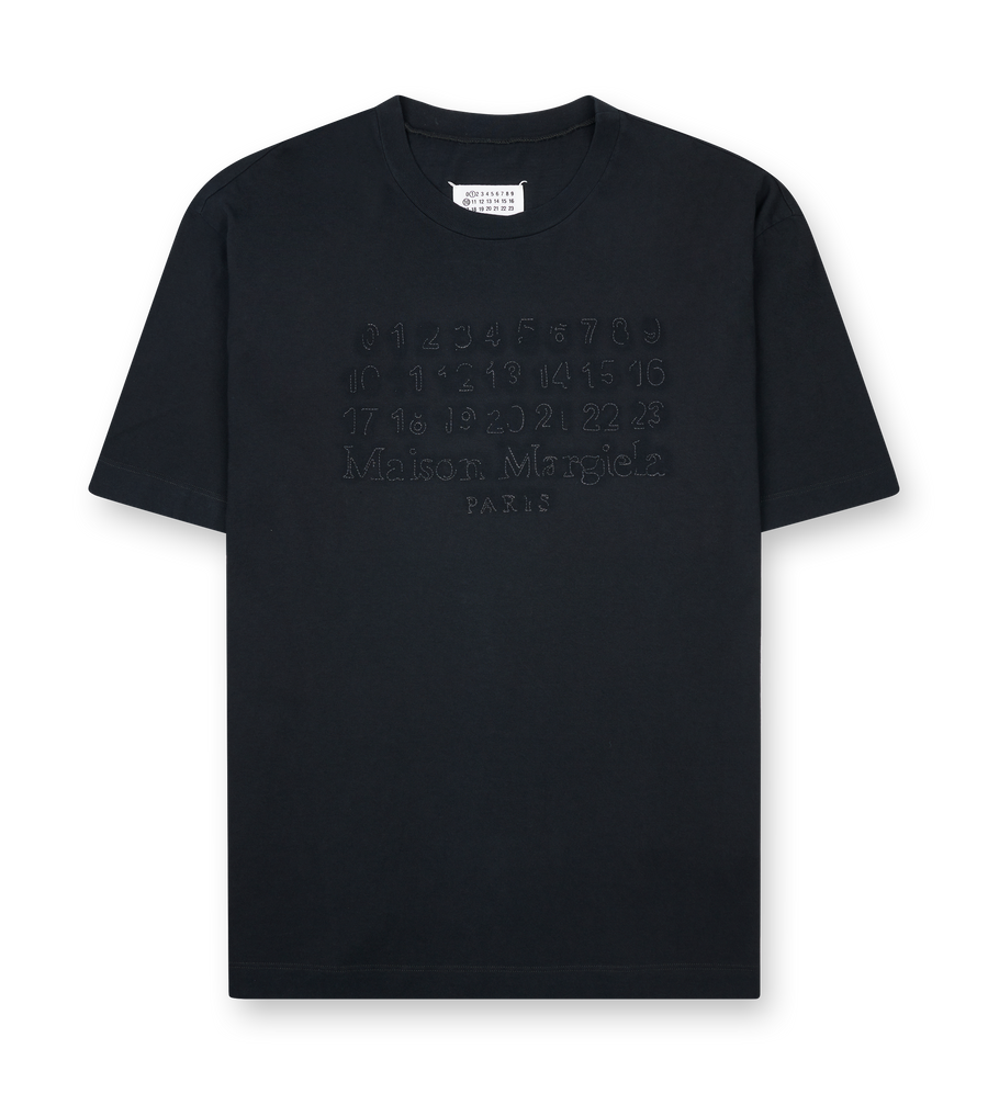 Maison Margiela T-Shirt with Embroidered Logo in Black
