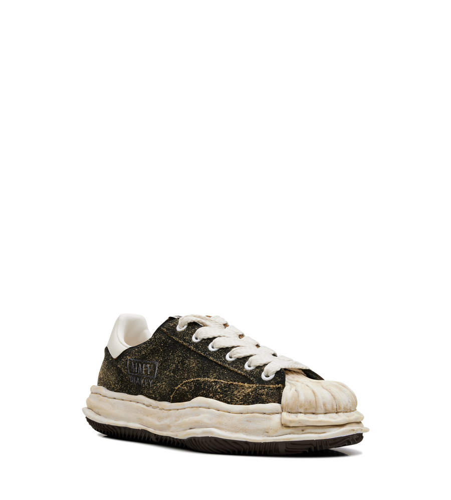 Maison Mihara Yasuhiro Blakey OG Sole Vintage Suede Low-Top Sneaker in Black