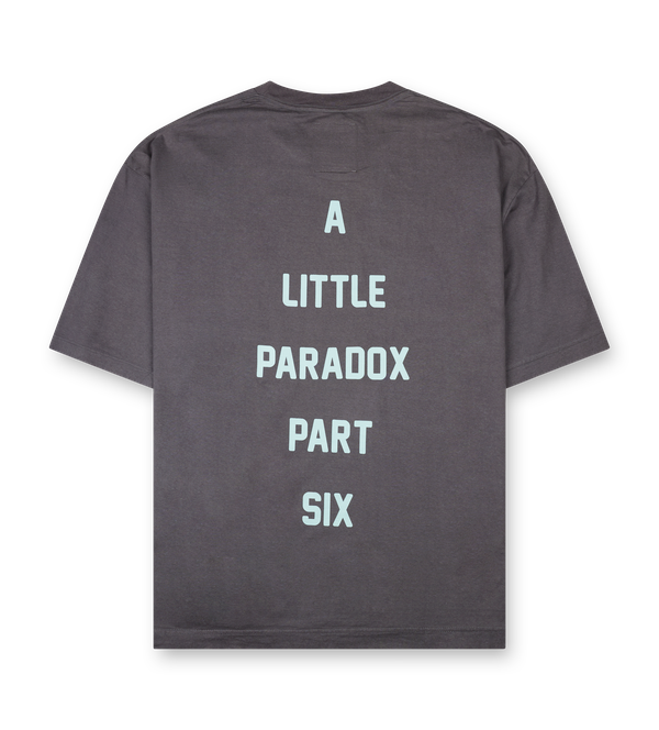 Maison Mihara Yasuhiro black crew neck tee with graphic print and short sleeves