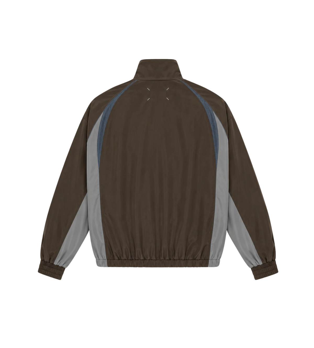 Contrast Panel Track Jacket Donkerbruin Grijs