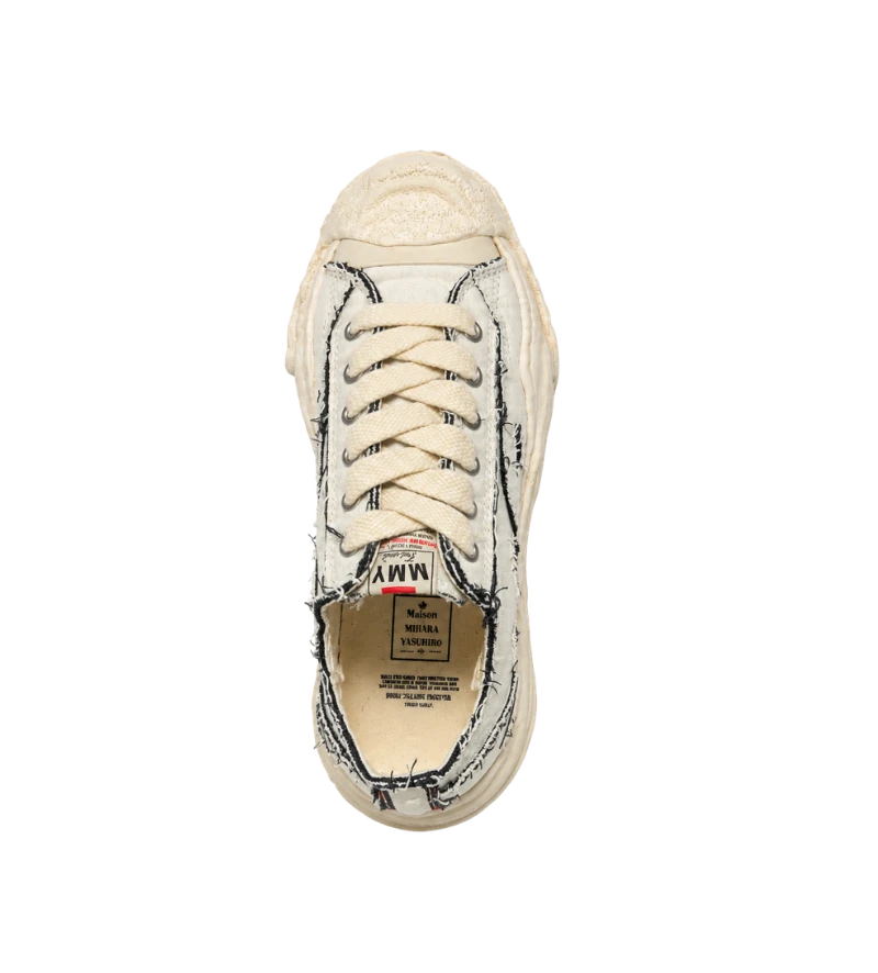 Hank OG Sole Ripped Overdye Canvas Low-Top Sneakers