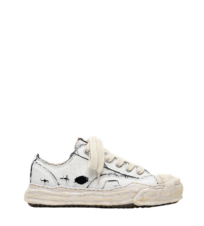 Hank OG Sole Ripped Overdye Canvas Low-Top Sneakers