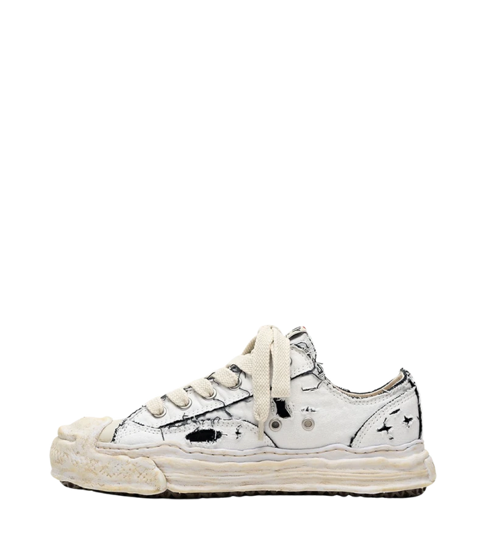Hank OG Sole Ripped Overdye Canvas Low-Top Sneakers