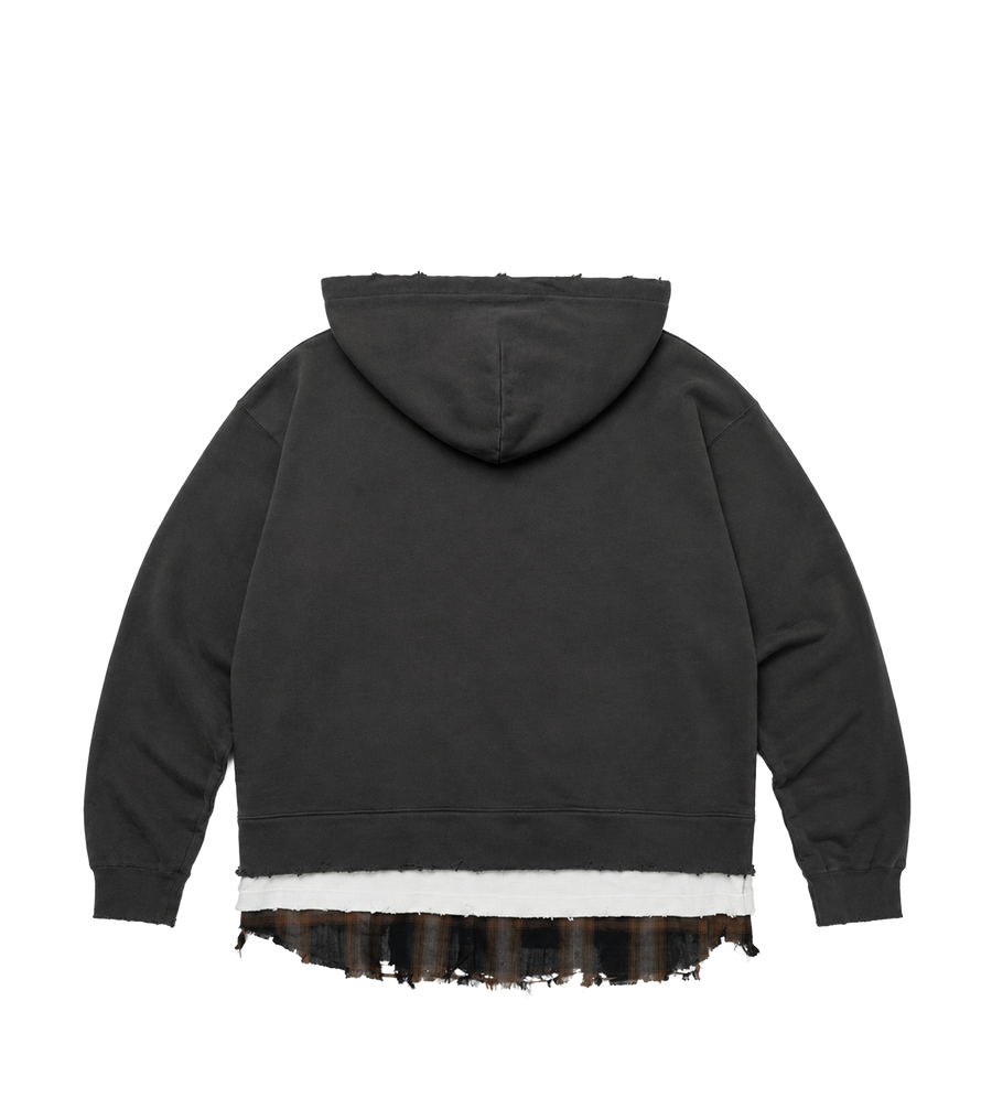 Maison Mihara Triple Layered Hoodie in Black