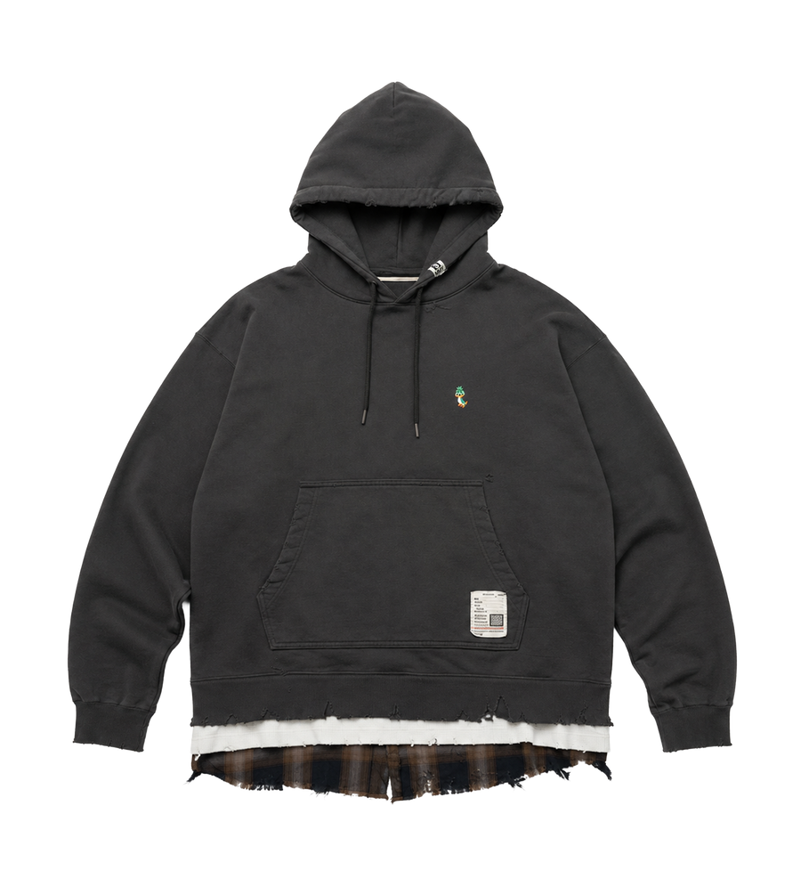 Maison Mihara Triple Layered Hoodie in Black