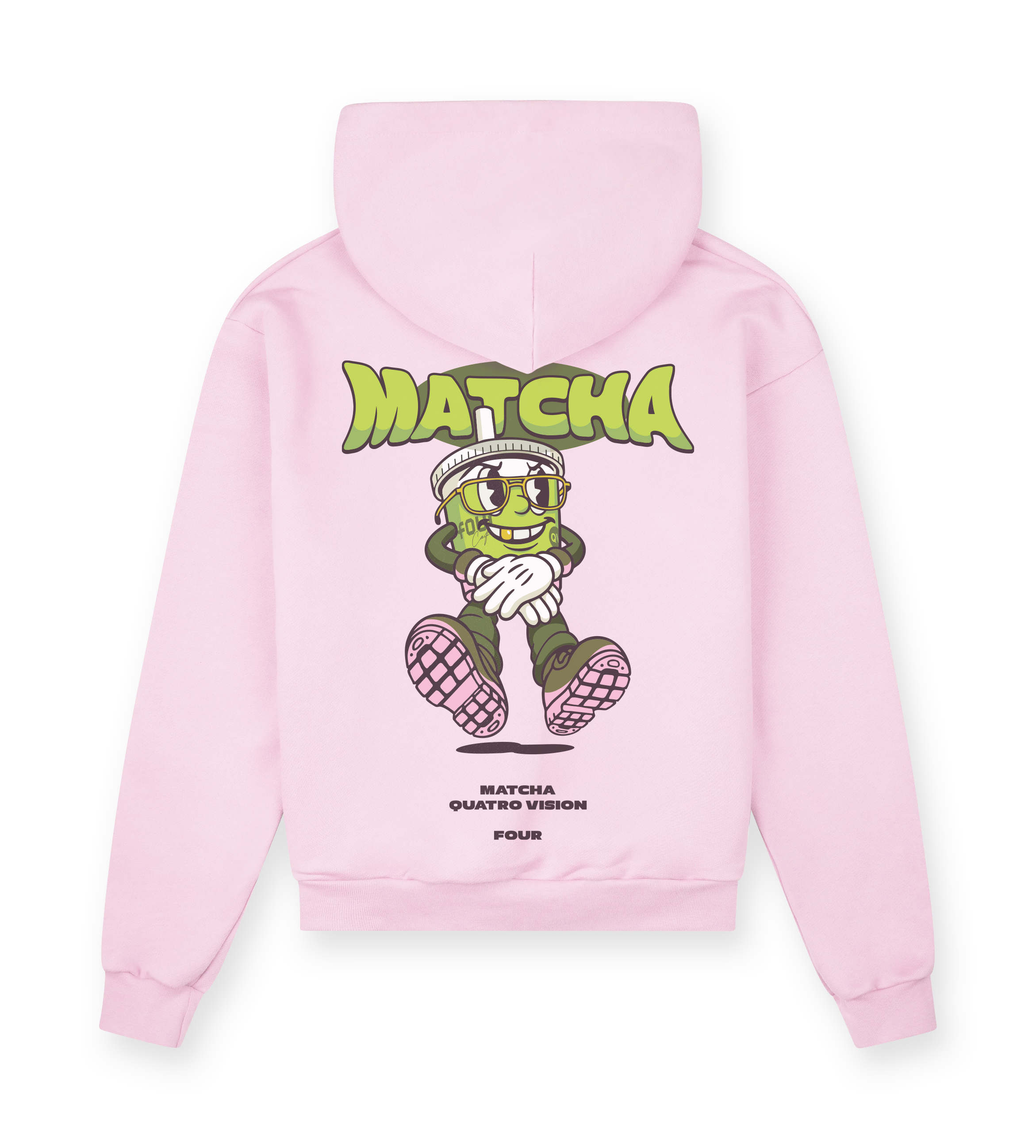 Four x QV Matcha Hoodie Soft Pink