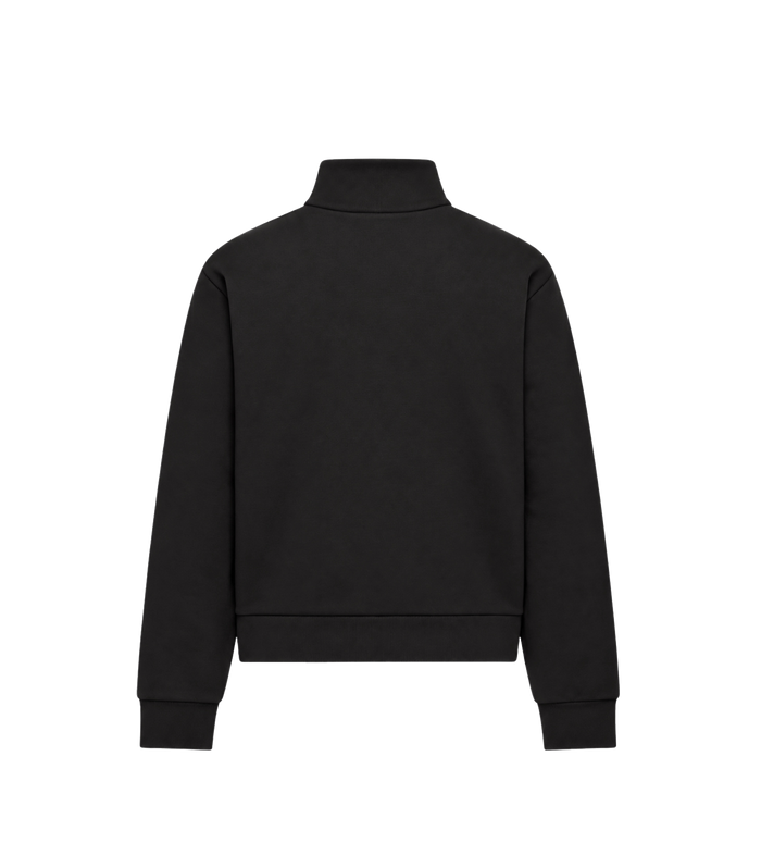 Cotton Zip-Up Sweatshirt Black