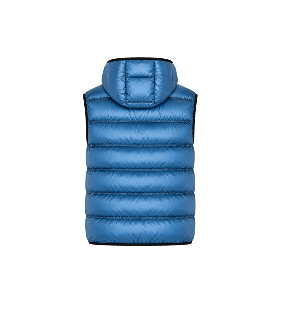 Moncler Panestrel donsbodywarmer open blauw