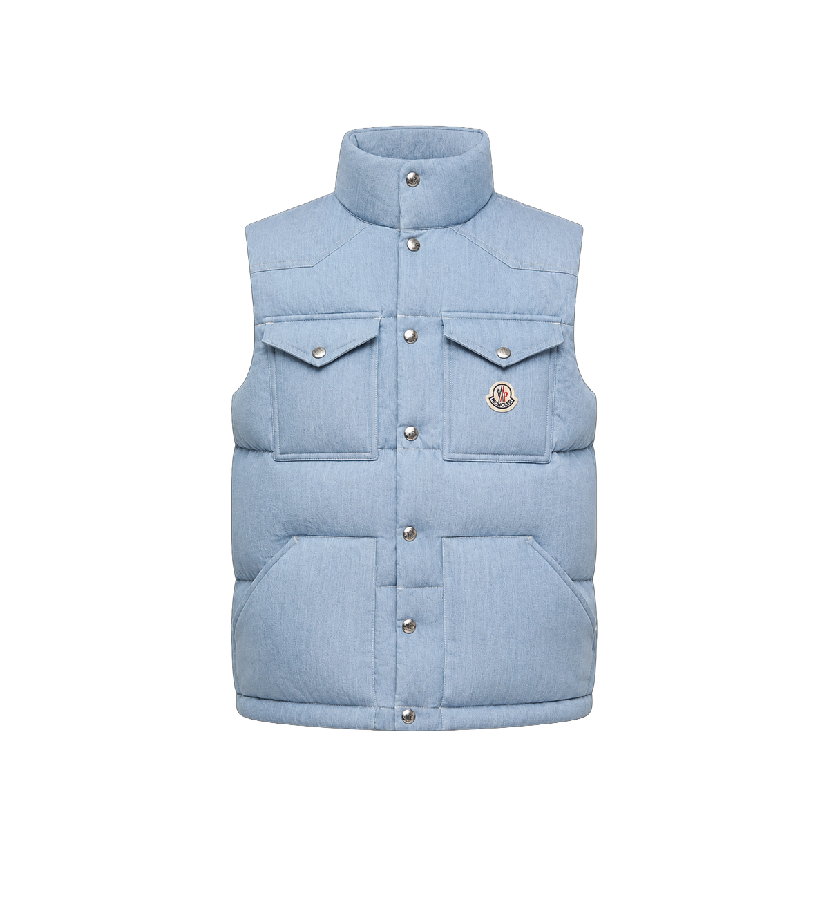 Ervional Denim Down Gilet Light Blue