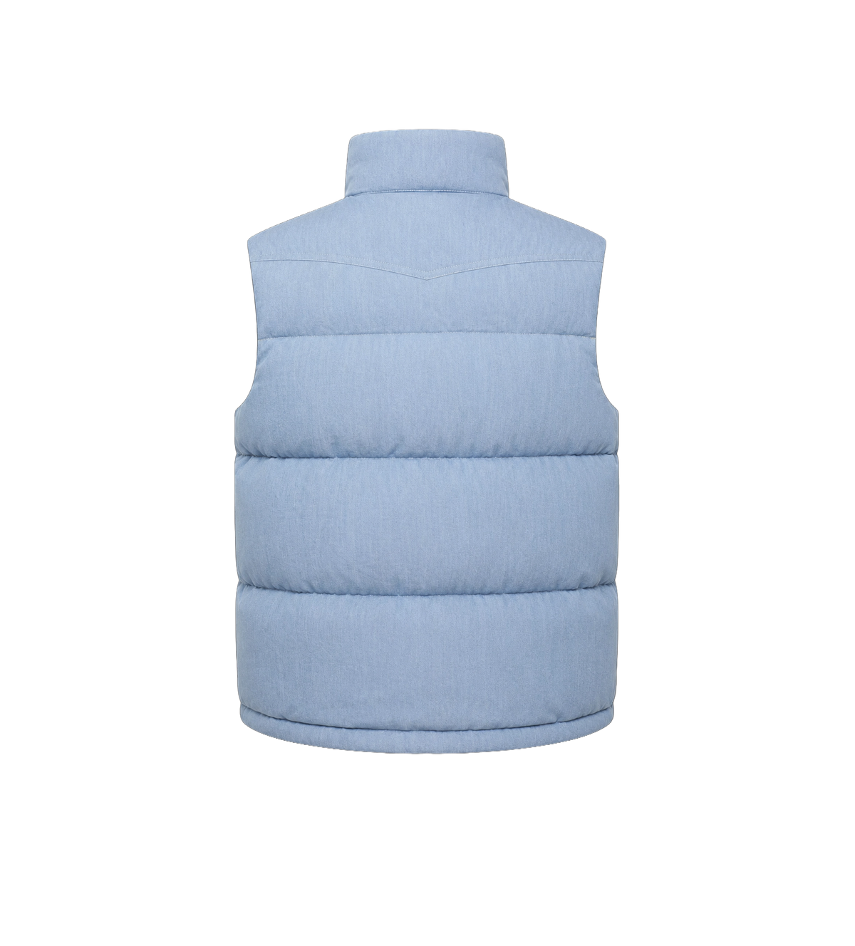 Ervional Denim Down Gilet Light Blue
