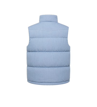 Ervional Denim Down Gilet Light Blue