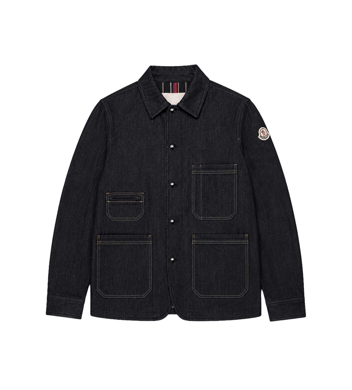 Haderu Denim Shirt Jacket Navy Blue