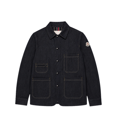 Haderu Denim Shirt Jacket Navy Blue