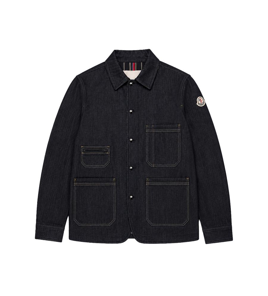 Haderu Denim Shirt Jacket Navy Blue