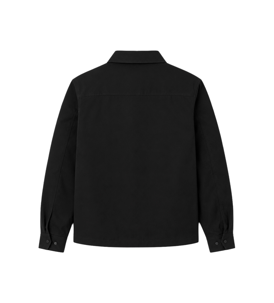 Seersucker Overshirt Black