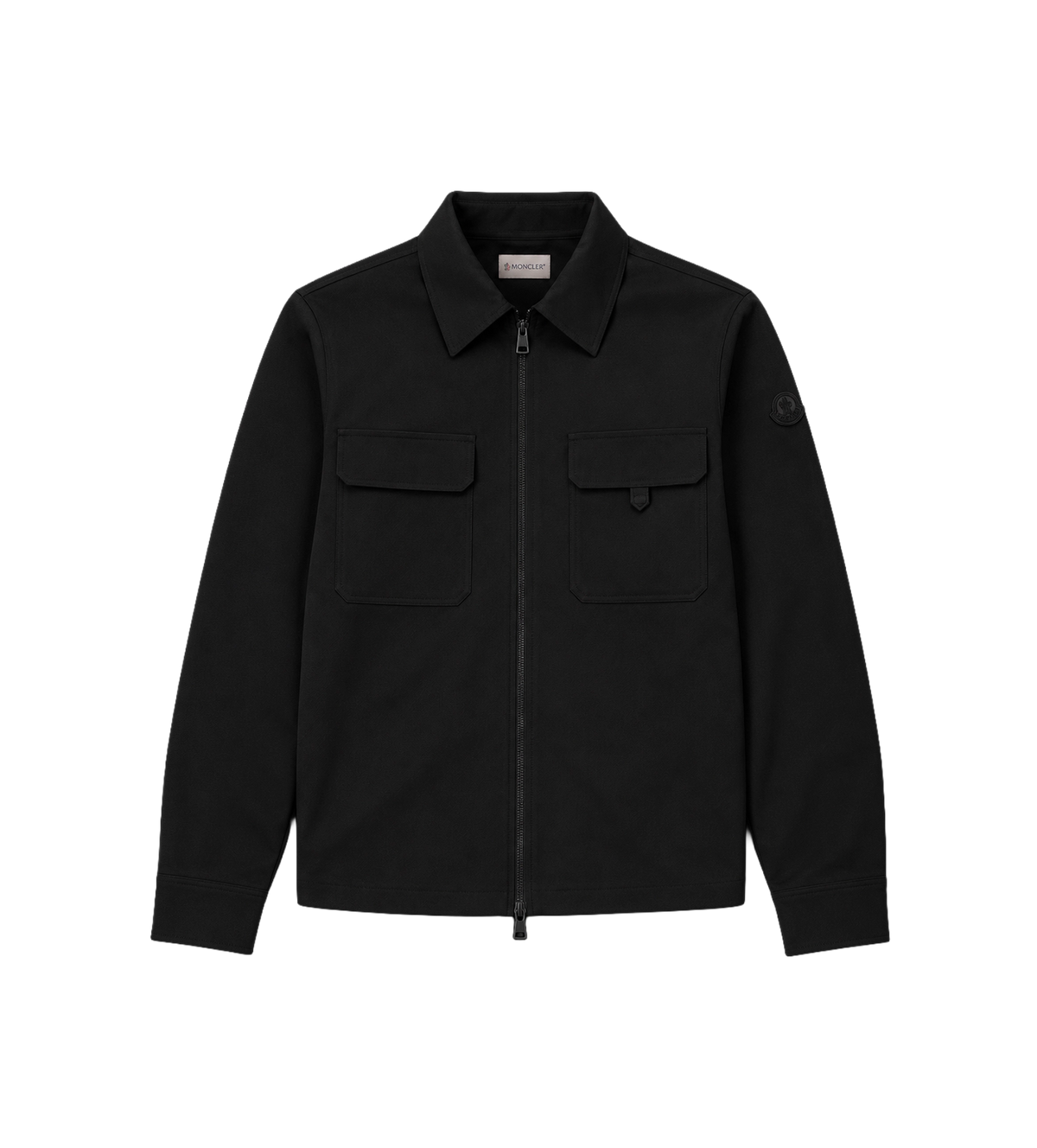 Seersucker Overshirt Black