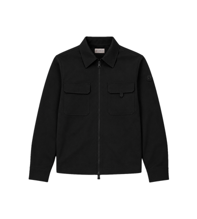 Seersucker Overshirt Black
