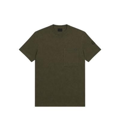 Cotton Jersey T-Shirt with Chest Pocket Dark green