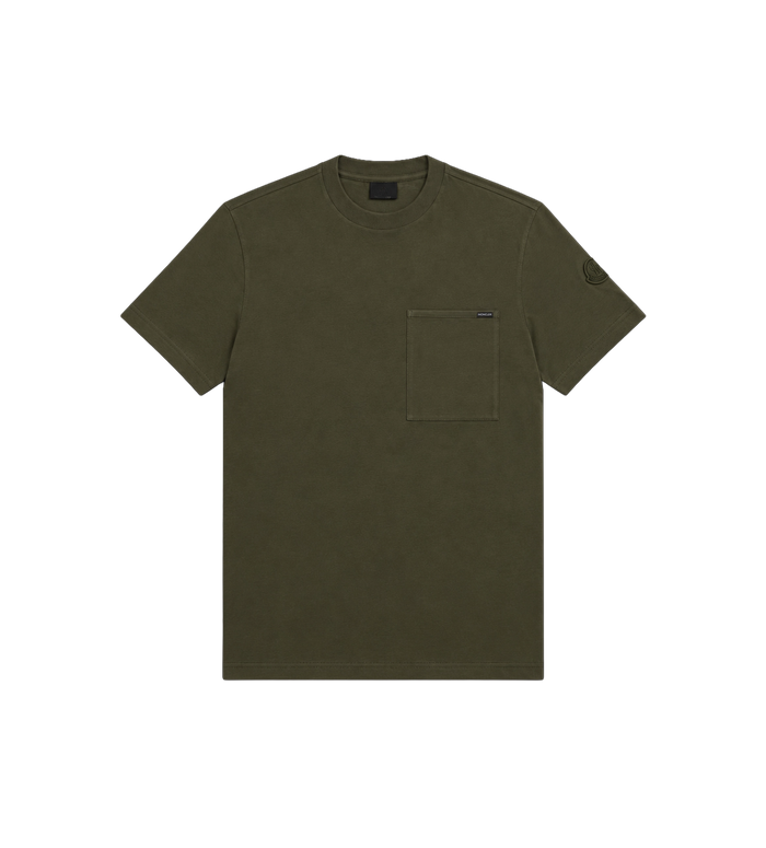 Cotton Jersey T-Shirt with Chest Pocket Dark green