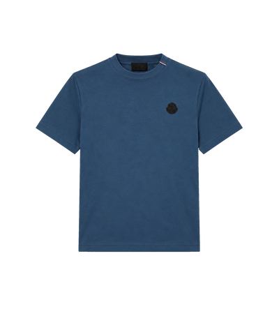 Logo katoenen T-shirt inktblauw