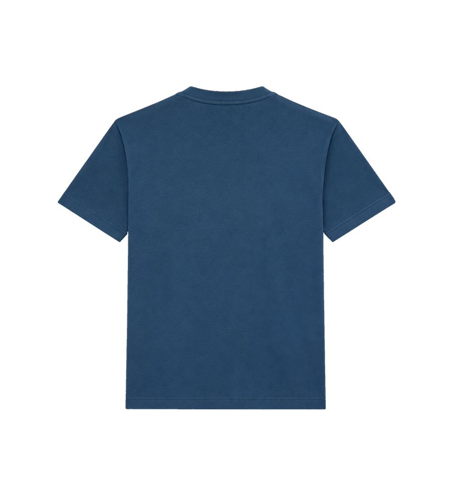 Logo katoenen T-shirt inktblauw