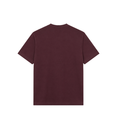 Logo katoenen T-shirt Bordeauxrood