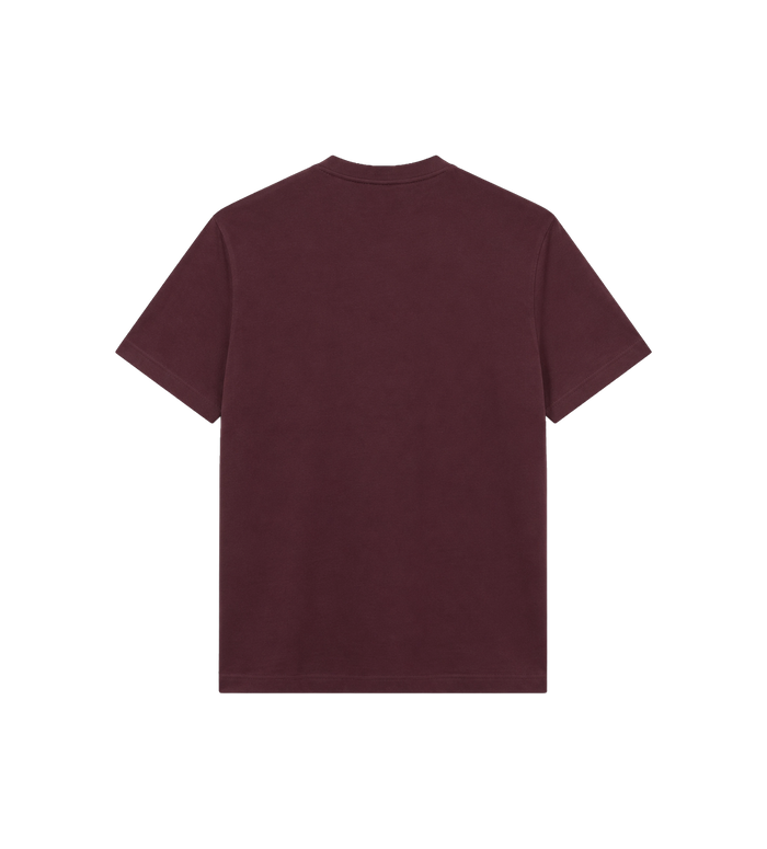 Logo katoenen T-shirt Bordeauxrood